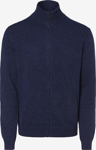 Andrew James Knit Cardigan in Blue: front