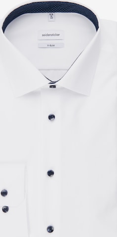 SEIDENSTICKER - Ajuste estrecho Camisa de negocios en blanco