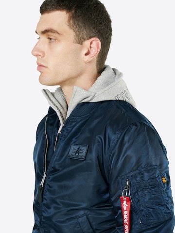 ALPHA INDUSTRIES Between-Season Jacket 'MA-1 D-Tec' in Blue