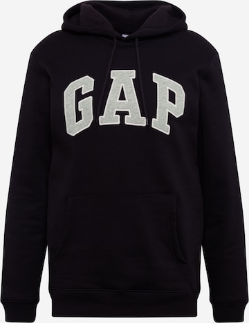 GAP Sweatshirt 'ARCH' in Zwart: voorkant