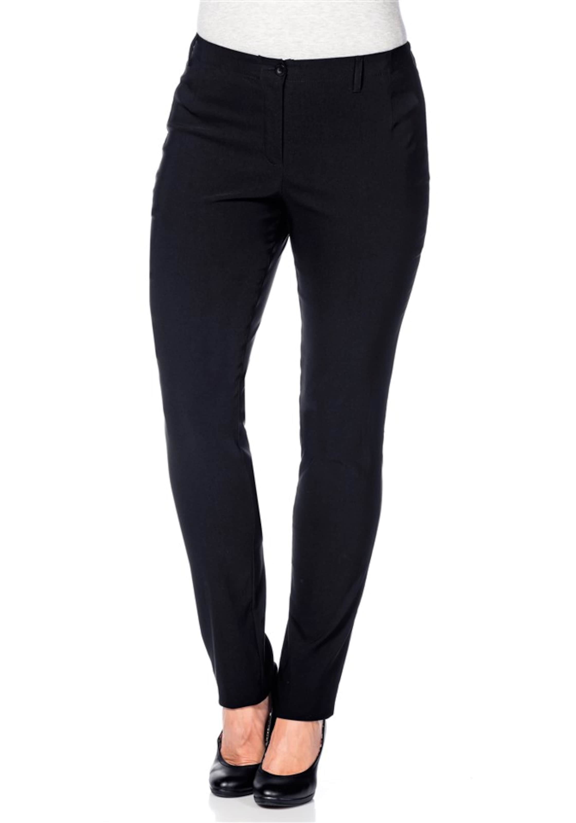 Slimfit Pantaloni 'Die Schmale' di SHEEGO in nero: frontale