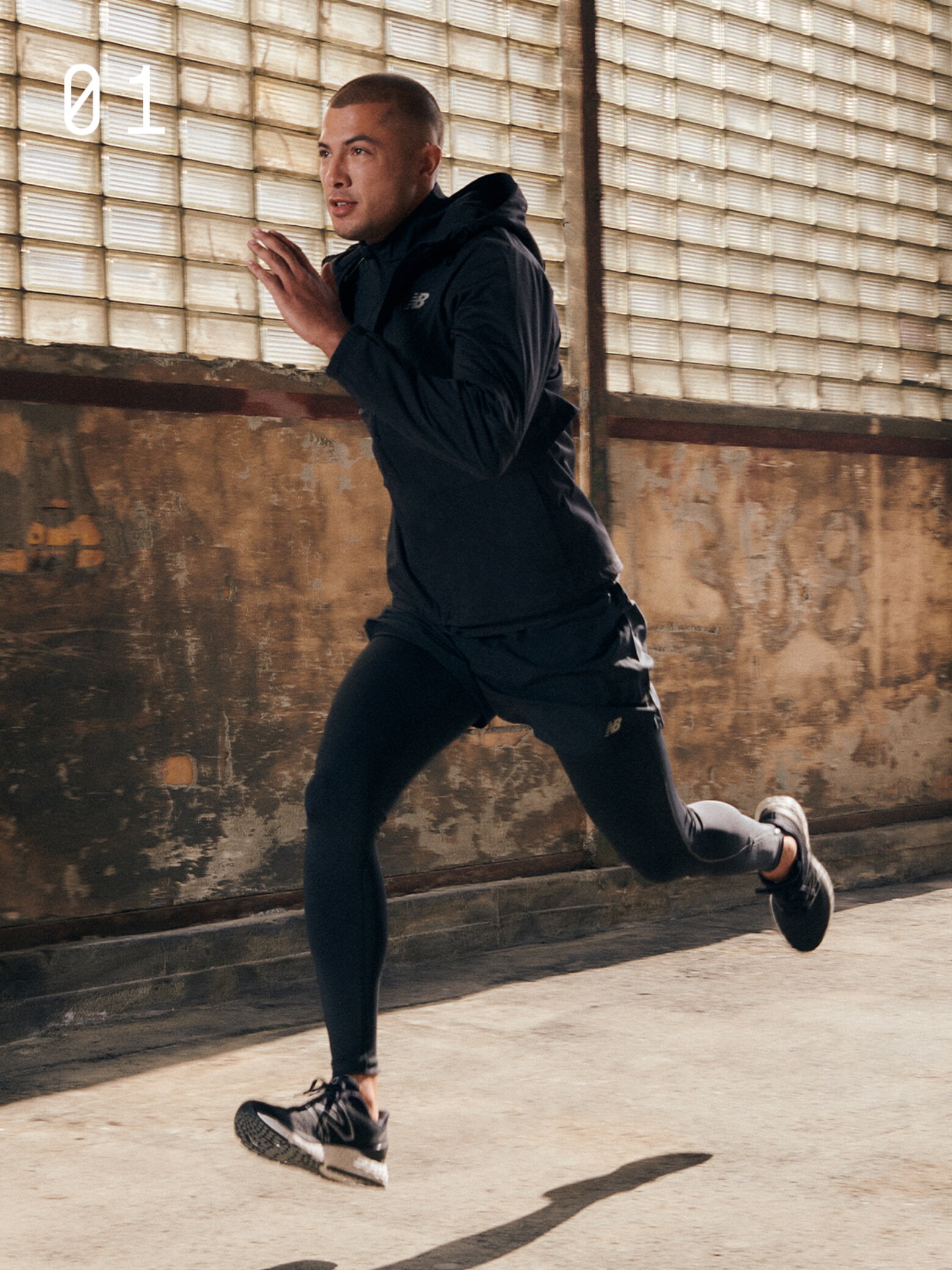 Christian A. - Black Layering Running Look