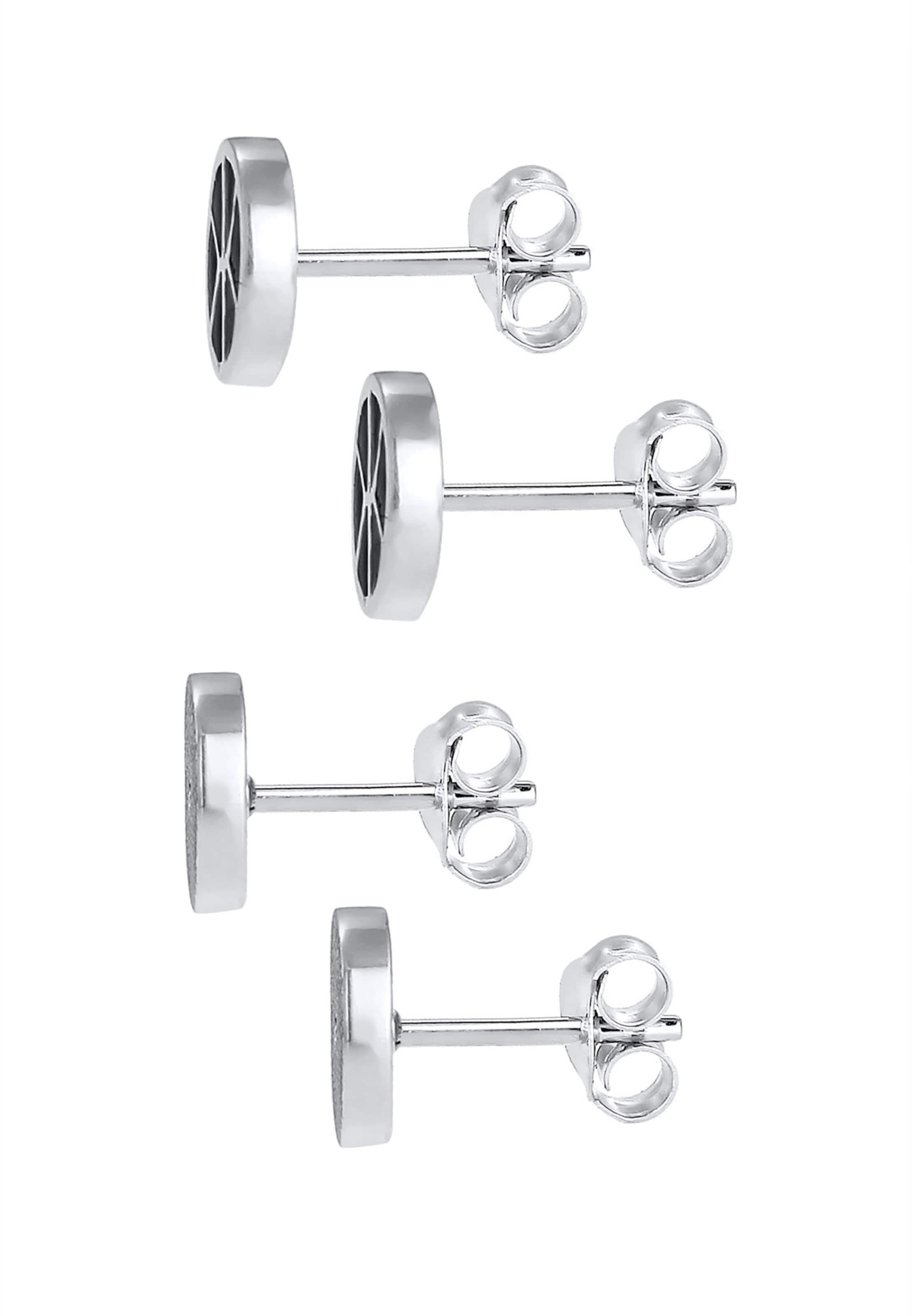 KUZZOI Ohrringe Basic Ohrstecker in Silber