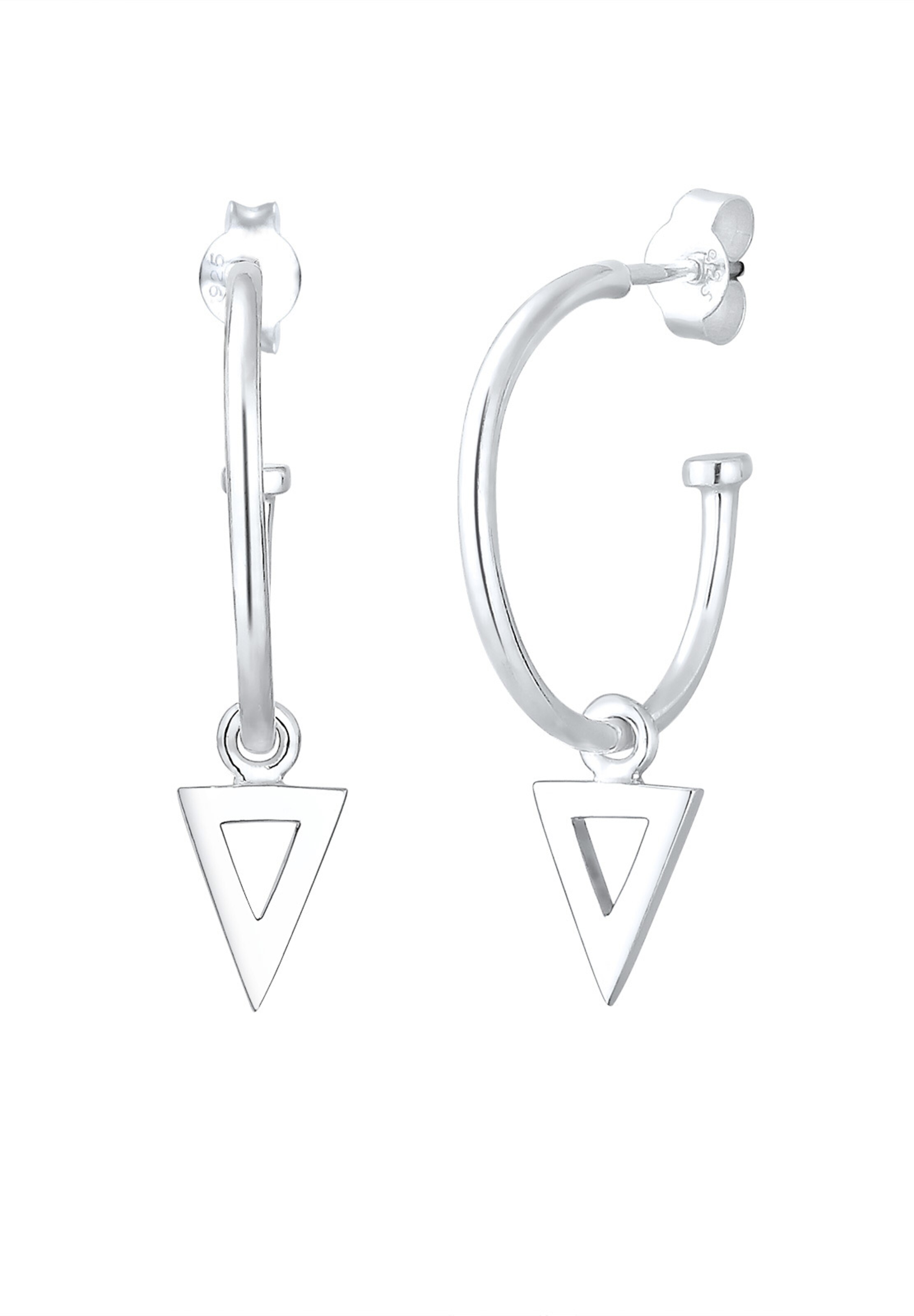 ELLI Oorbellen 'Dreieck Geo' in Zilver