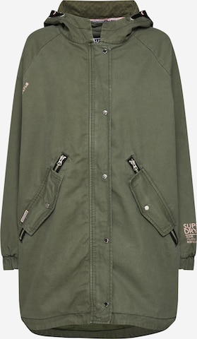 Parka mi-saison 'Bianca' Superdry en vert : devant