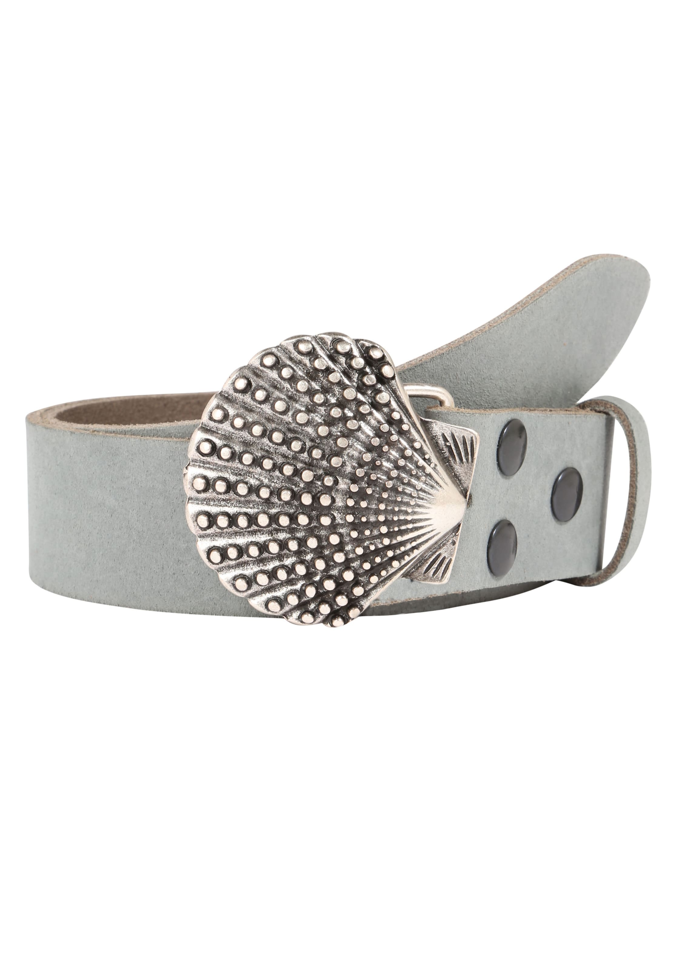 RETTUNGSRING by showroom 019° Belt 'Muschel' in Silver: front