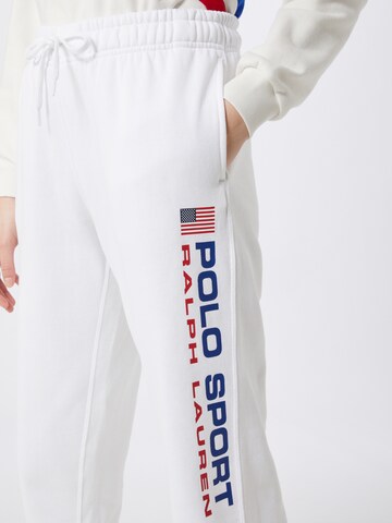 Tapered Pantaloni di Polo Ralph Lauren in bianco