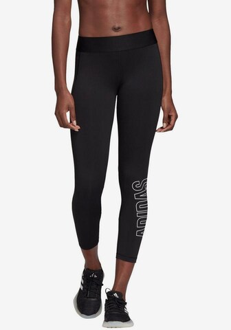 ADIDAS PERFORMANCE Skinny Sportbroek in Zwart: voorkant