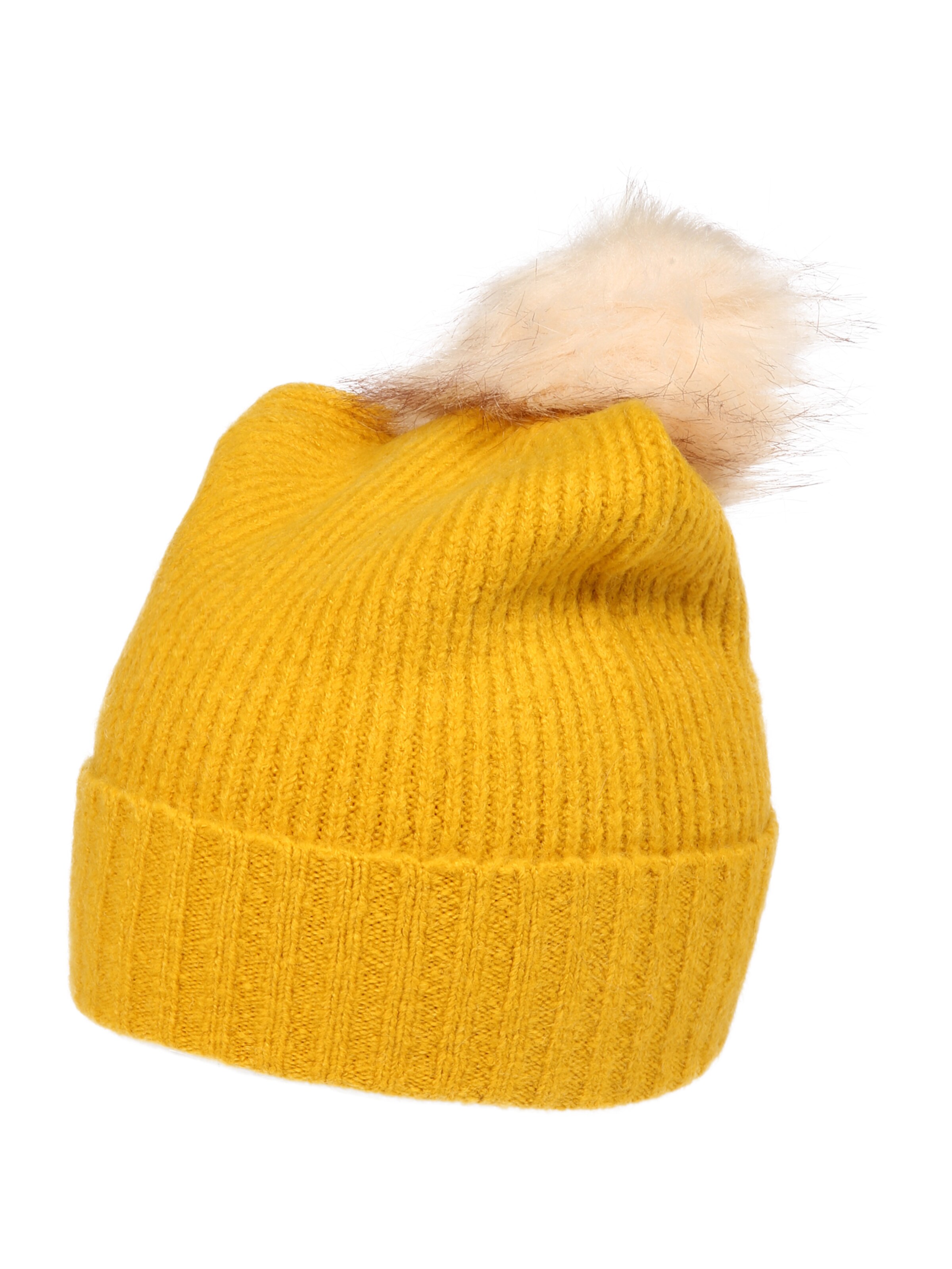 PIECES - Muts 'DIANA' in de kleur Geel