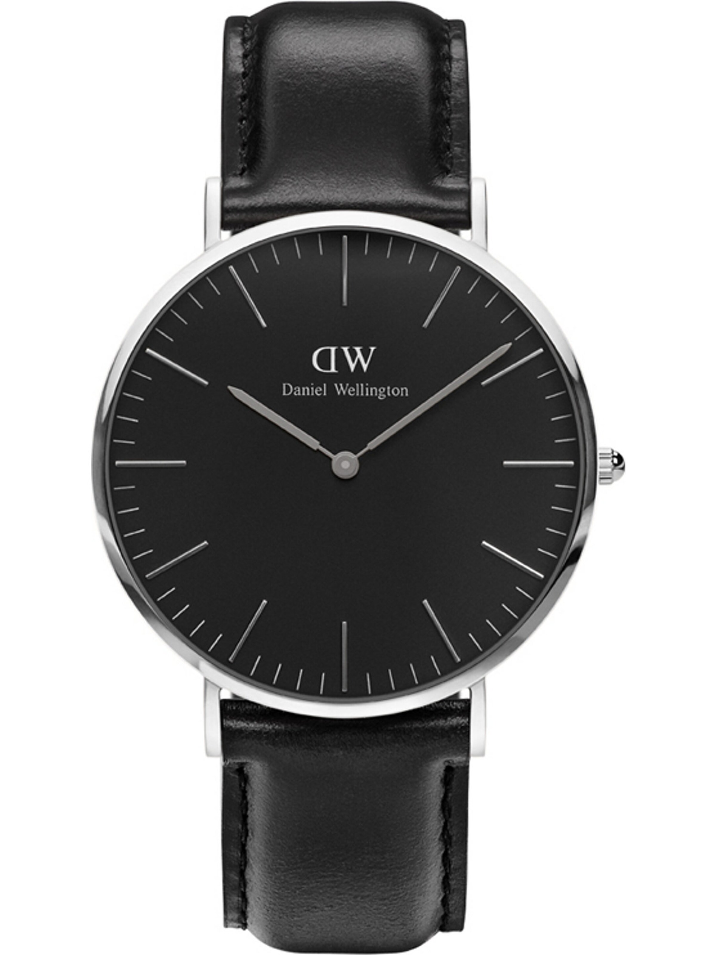 Daniel Wellington Armbanduhr in Schwarz: Vorderseite