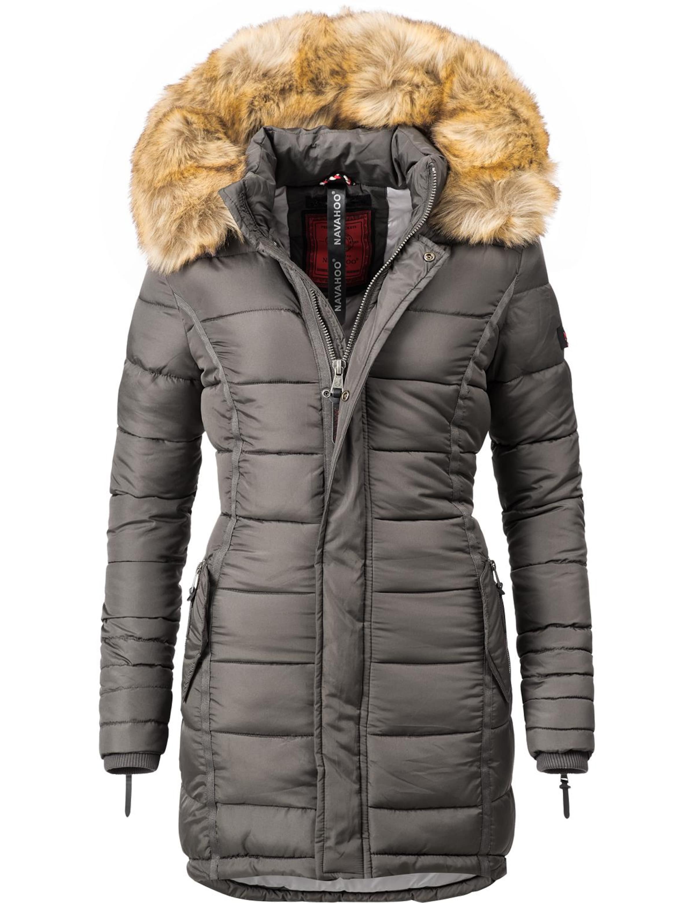 Manteau d’hiver 'Papaya' NAVAHOO en gris : devant