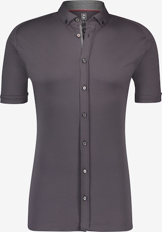 DESOTO Button Up Shirt in Grey: front