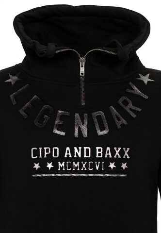 CIPO & BAXX Sweatshirt in Zwart: voorkant