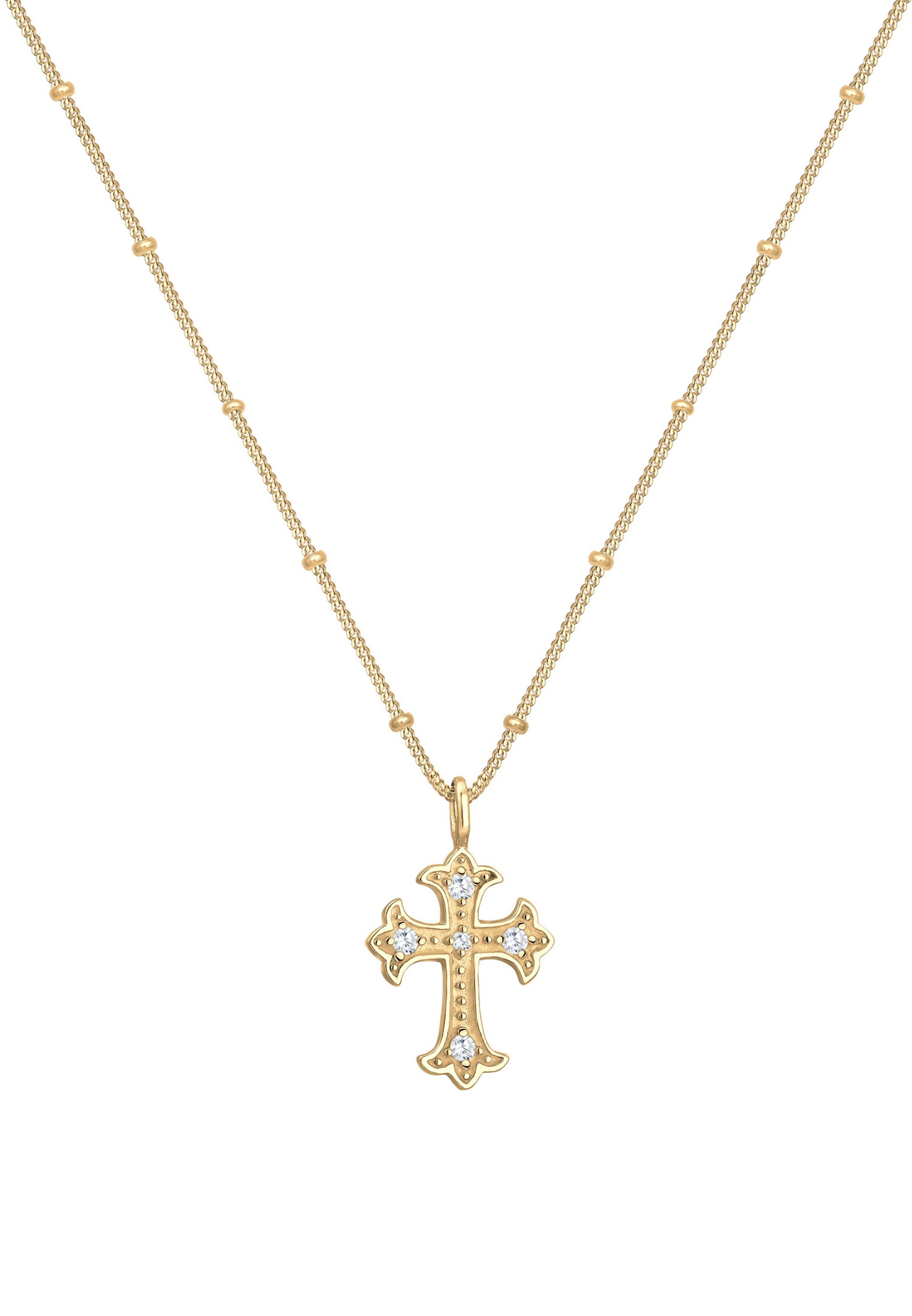 ELLI Ketting 'Kreuz' in Goud