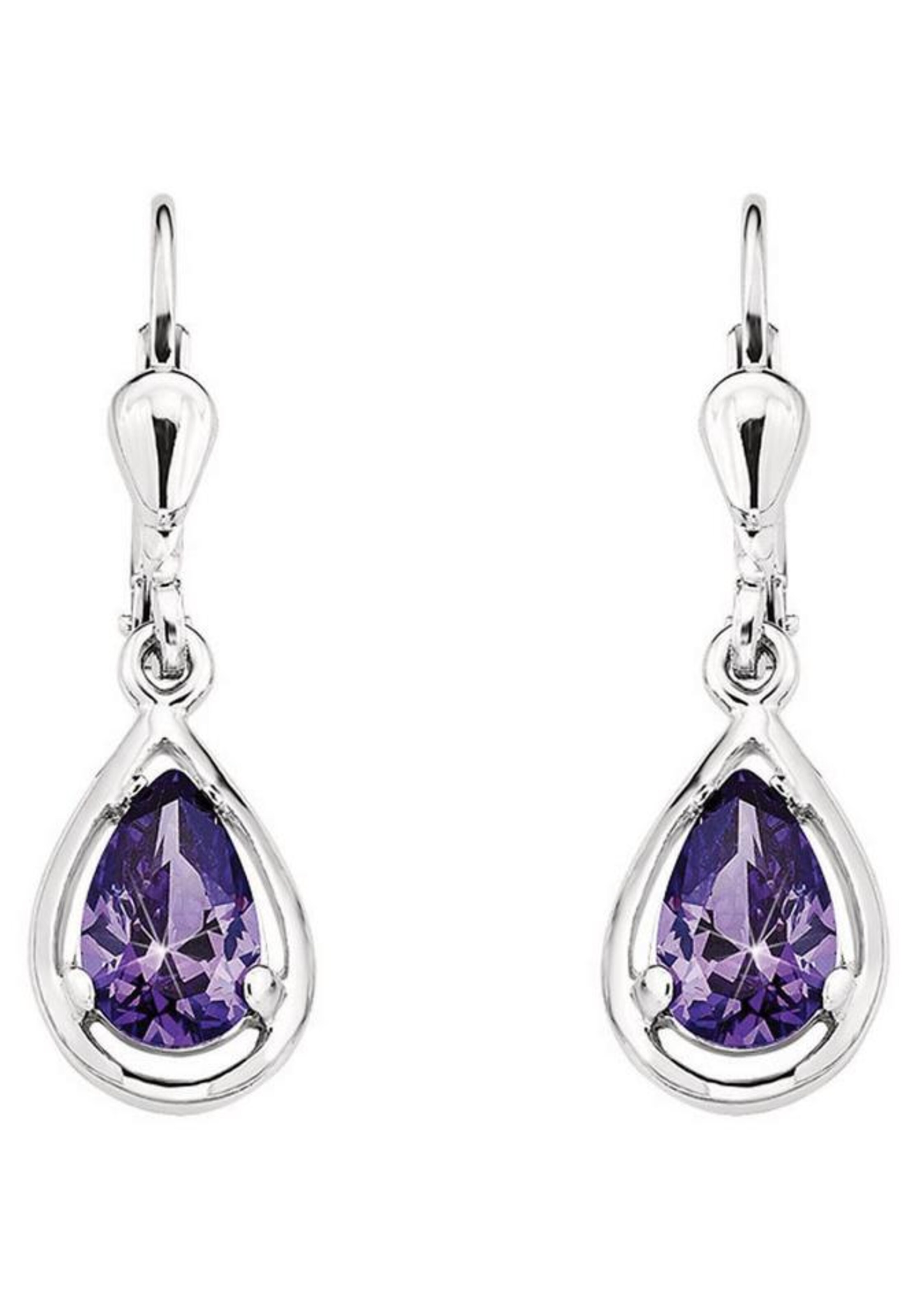 AMOR Earrings in Purple: front