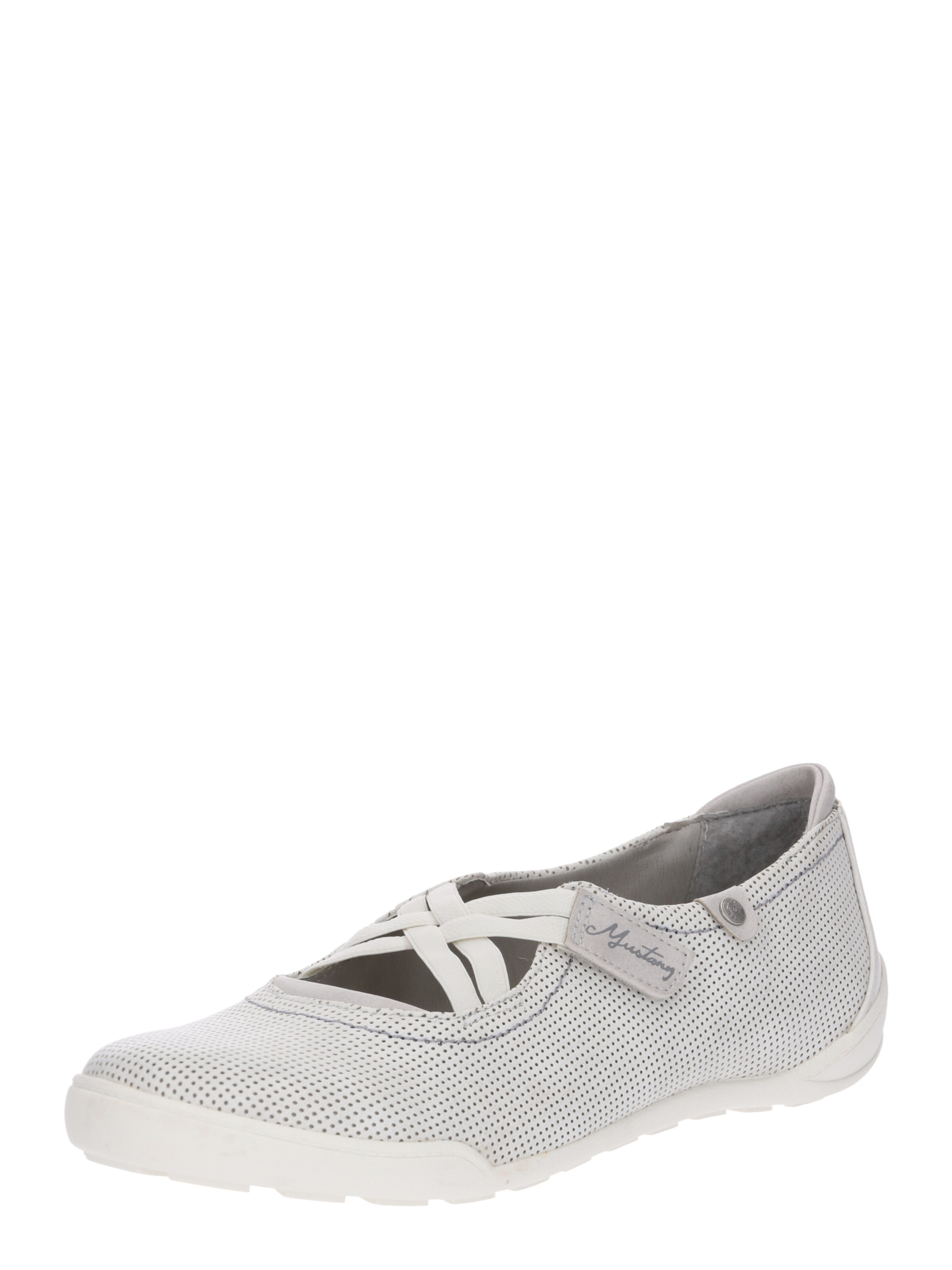 MUSTANG - Ballerina met riempjes in de kleur Lichtgrijs