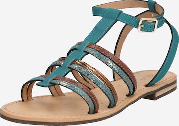 GEOX Páskové sandály 'D SOZY' – zelená: přední strana
