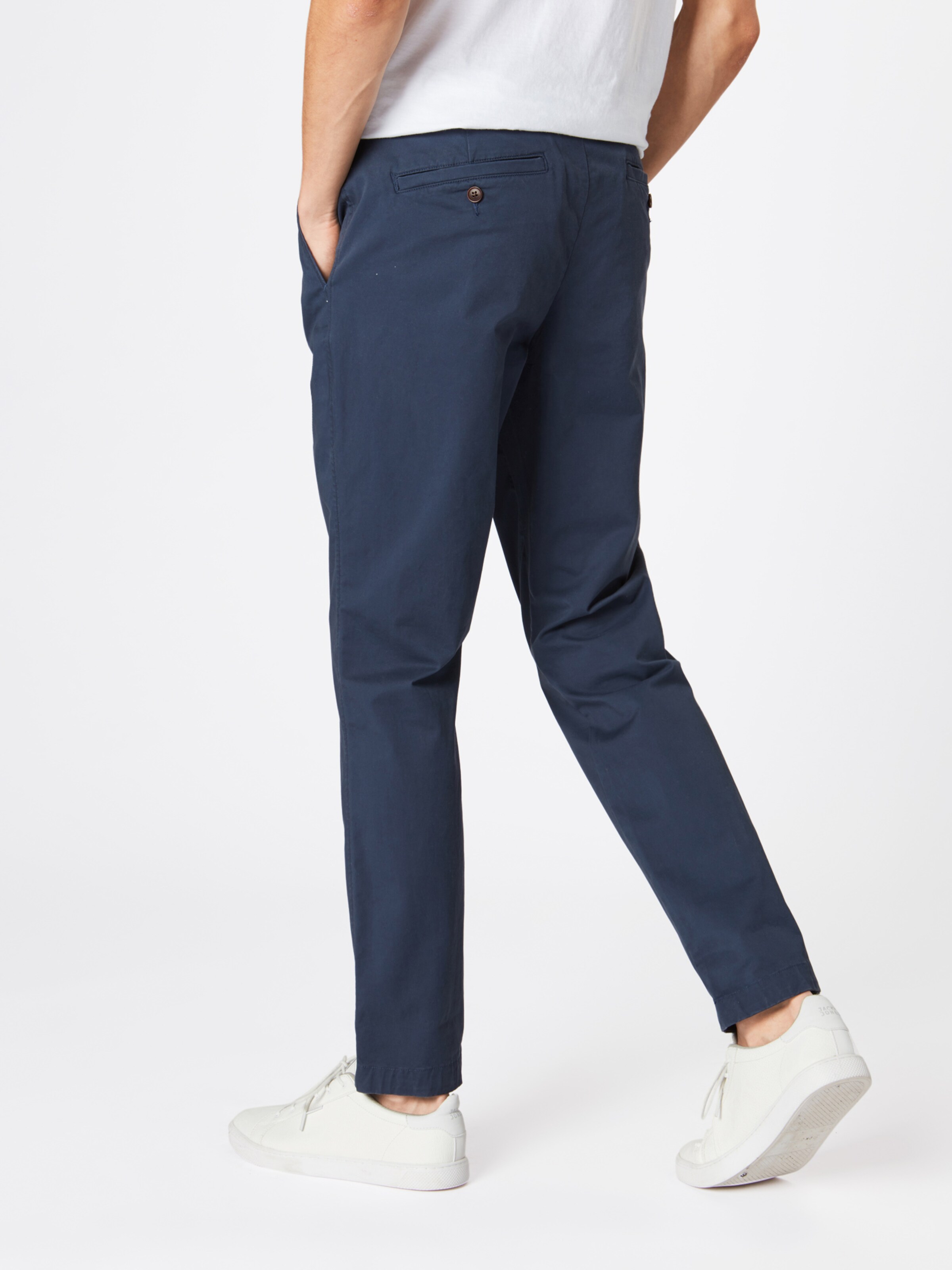 Abercrombie & Fitch Chino in de kleur Navy: Achteraanzicht