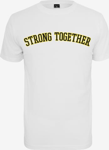 Mister Tee Shirt 'Strong Together' in Wit: voorkant