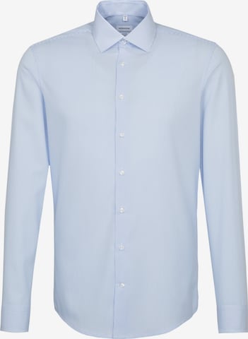 SEIDENSTICKER - Ajuste estrecho Camisa de negocios en azul: frente