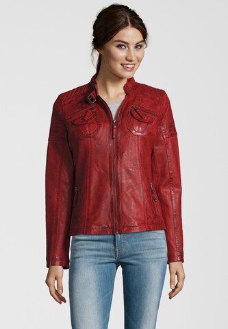 Miracle of Denim Lederjacke in Rot: Vorderseite