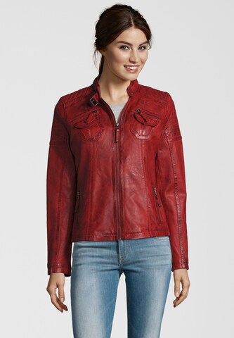 Miracle of Denim Between-Season Jacket in Red: front