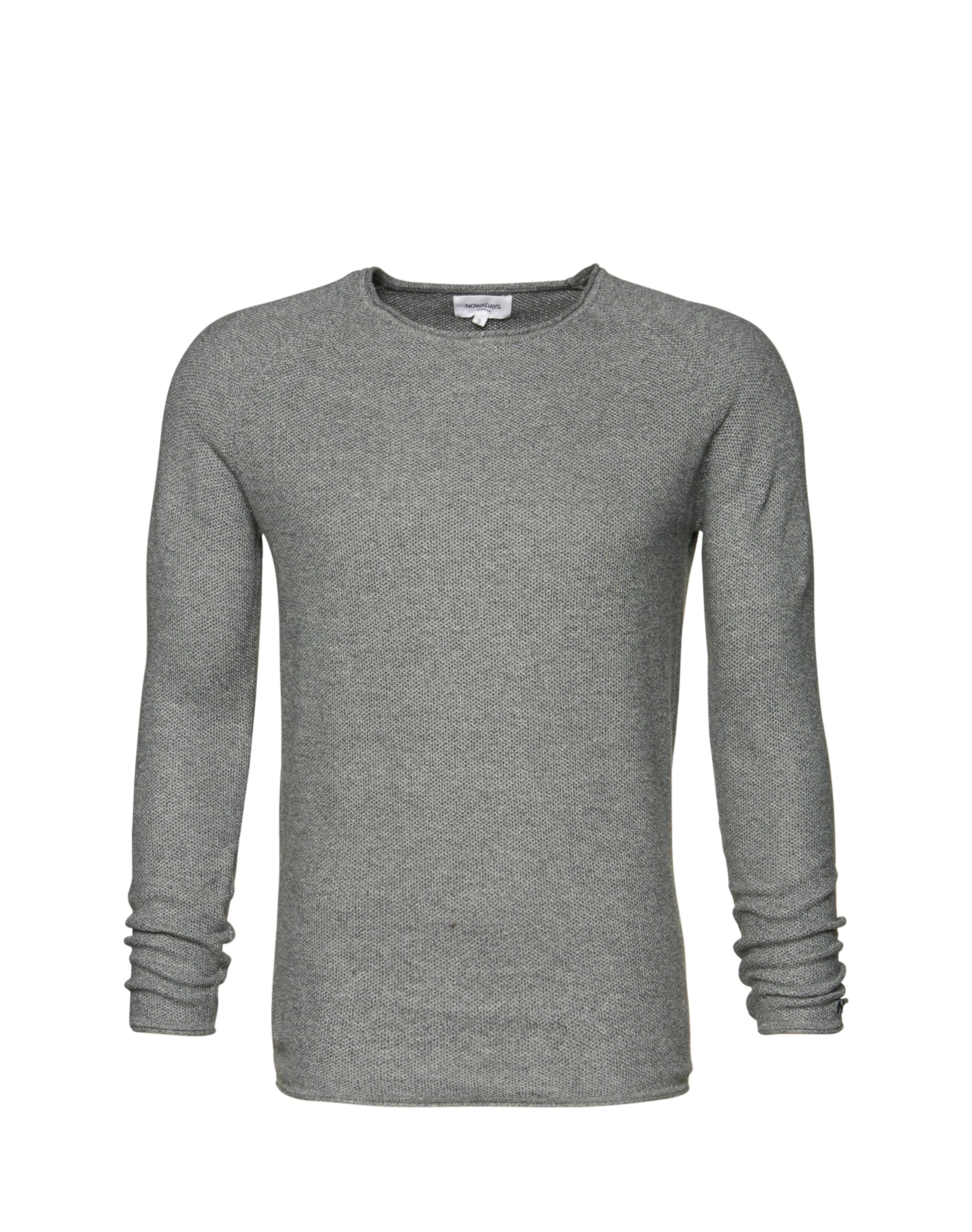 NOWADAYS Pullover 'Honeycomb' i grå: forside