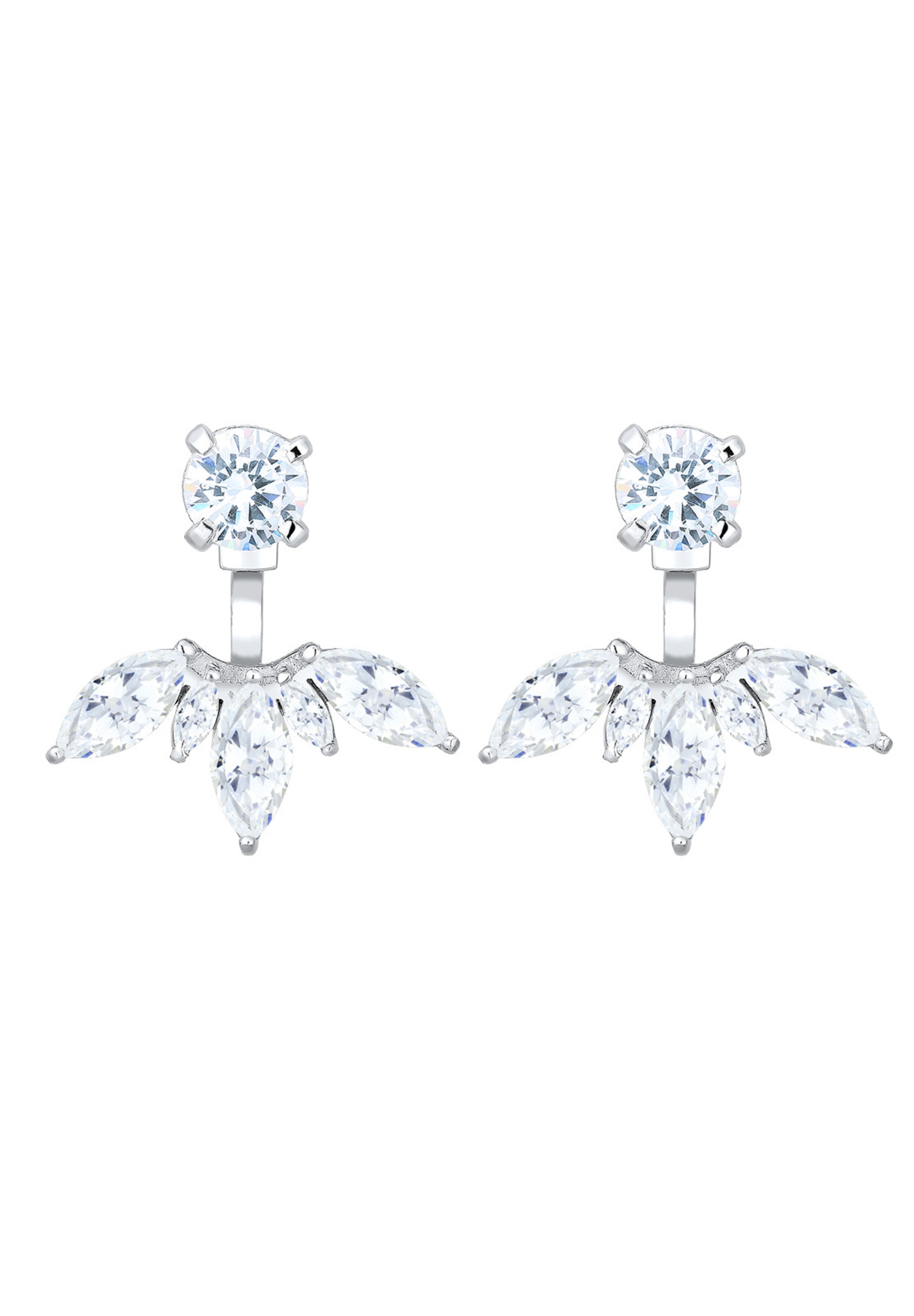 Boucles d'oreilles 'Ear Jacket' ELLI en argent : devant