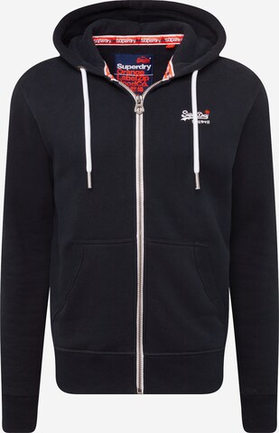 Superdry Zip-Up Hoodie in Blue: front