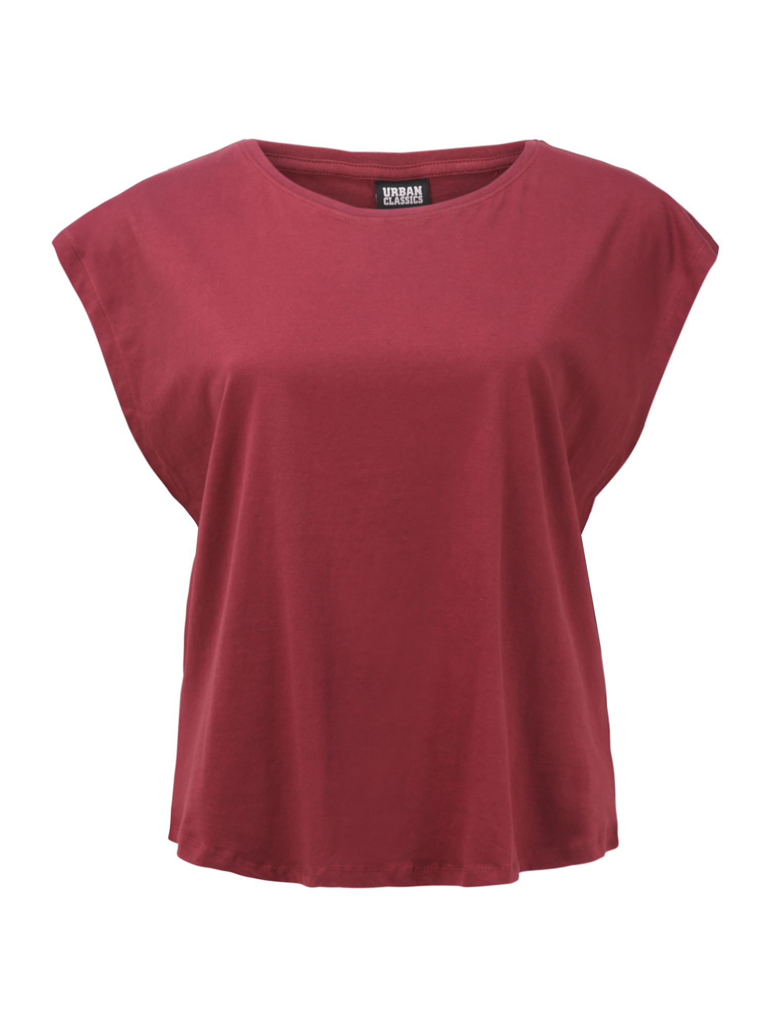 Odzież Kobiety Urban Classics Curvy Koszulka Basic Shaped Tee w kolorze Wiśniowo-Czerwonym 