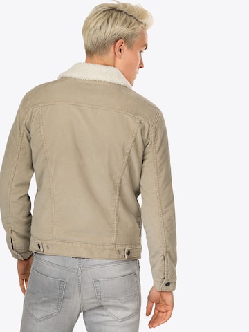 LEVI'S ® Between-season jacket 'Type 3 Sherpa Trucker Jacket' in Beige: back