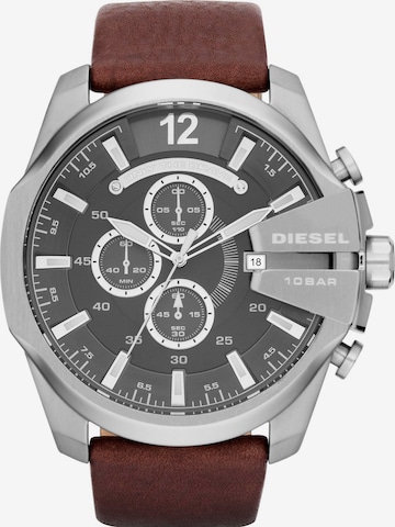 DIESEL Analog Watch 'Mega Chief' in Brown: front