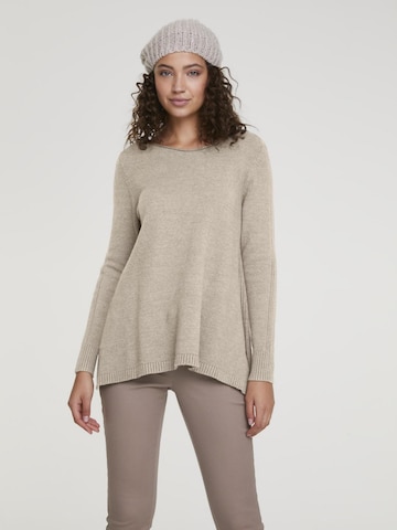 heine - Pullover 'CASUAL' em bege: frente