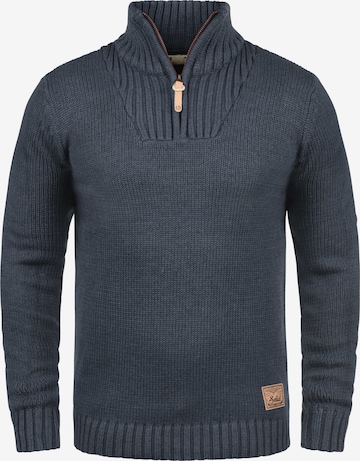 !Solid Sweater 'Petro' in Blue: front