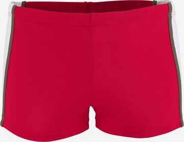 CHIEMSEE Athletic Swim Trunks in Red