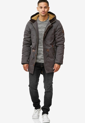 INDICODE JEANS Winter Parka 'Barge' in Grey