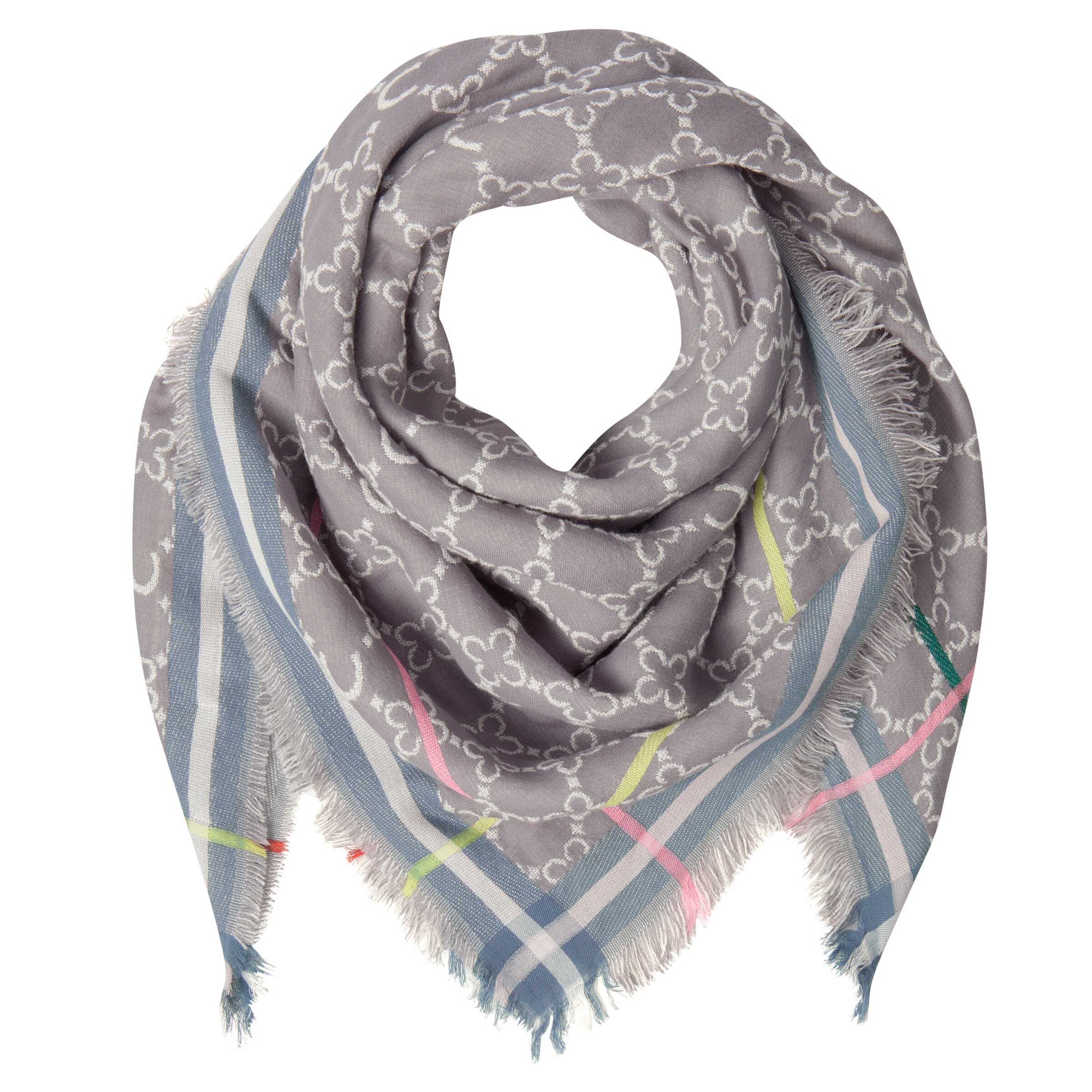 CODELLO - Sjaal 'FOLK DREAMS' in de kleur Grijs