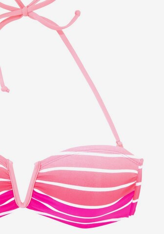 VENICE BEACH Bandeau Bikini in Pink