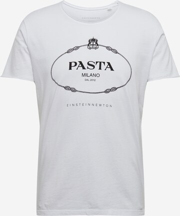 EINSTEIN & NEWTON Regular fit Μπλουζάκι 'Pasta T-Shirt Bass' σε λευκό: μπροστά