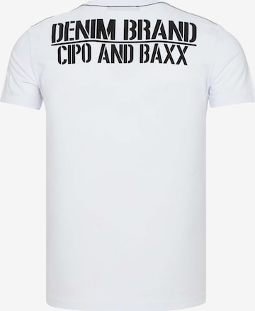 CIPO & BAXX T-Shirt mit extravagantem Print in Weiß
