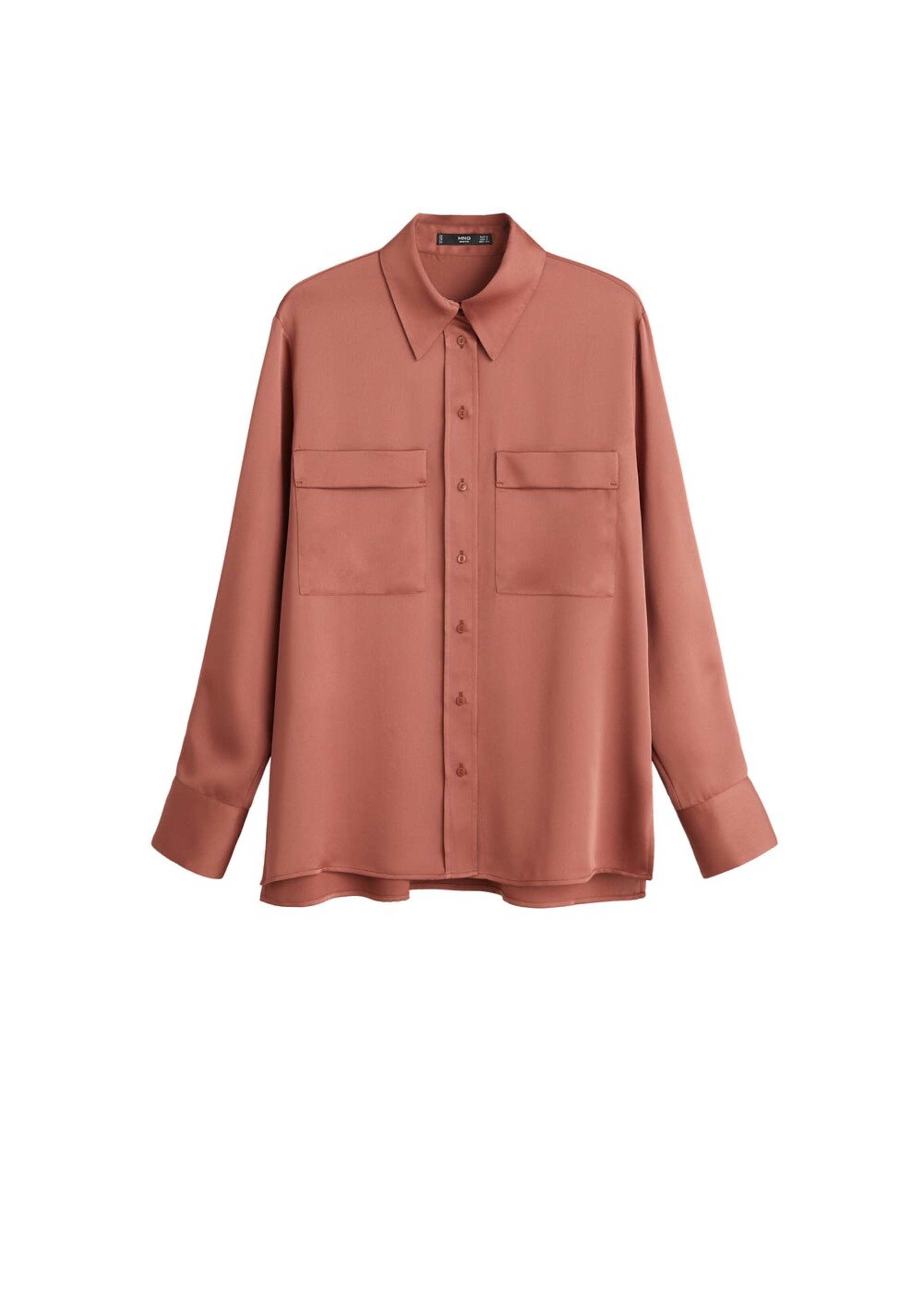 MANGO - Hemd 'Satini' in rostrot