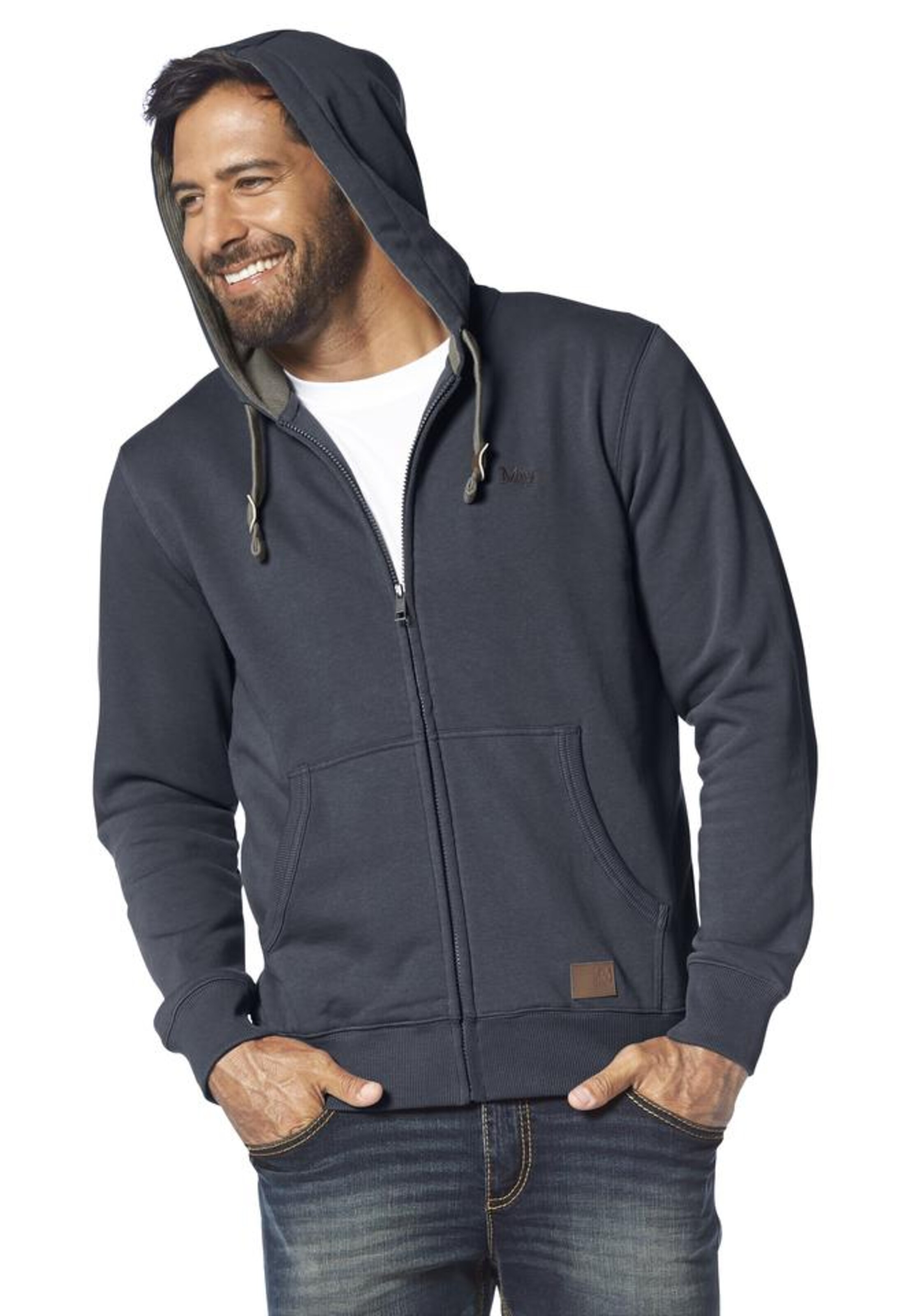 Man's World Kapuzensweatjacke in Blau