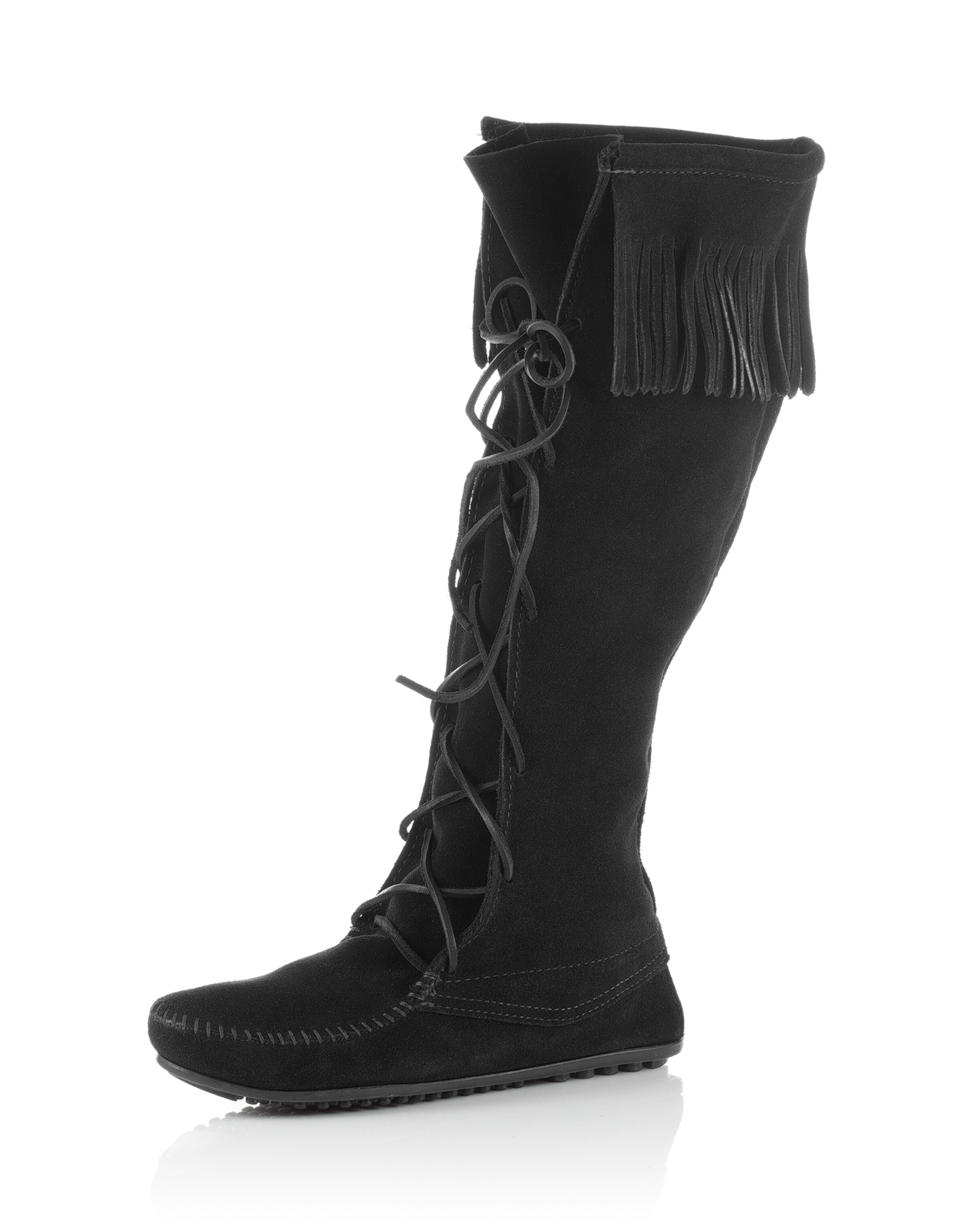Bottes à lacets Minnetonka en noir