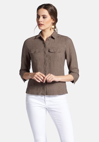 Peter Hahn Blouse in Brown: front