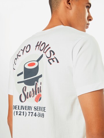 Mister Tee T-Shirt 'Tokyo House Sushi' in Weiß