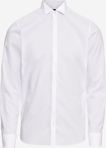 OLYMP גזרת צרה חולצות עסקיות בלבן: מלפנים