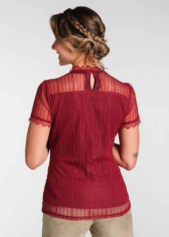 Blouse folklorique 'Nelly' SPIETH & WENSKY en rouge