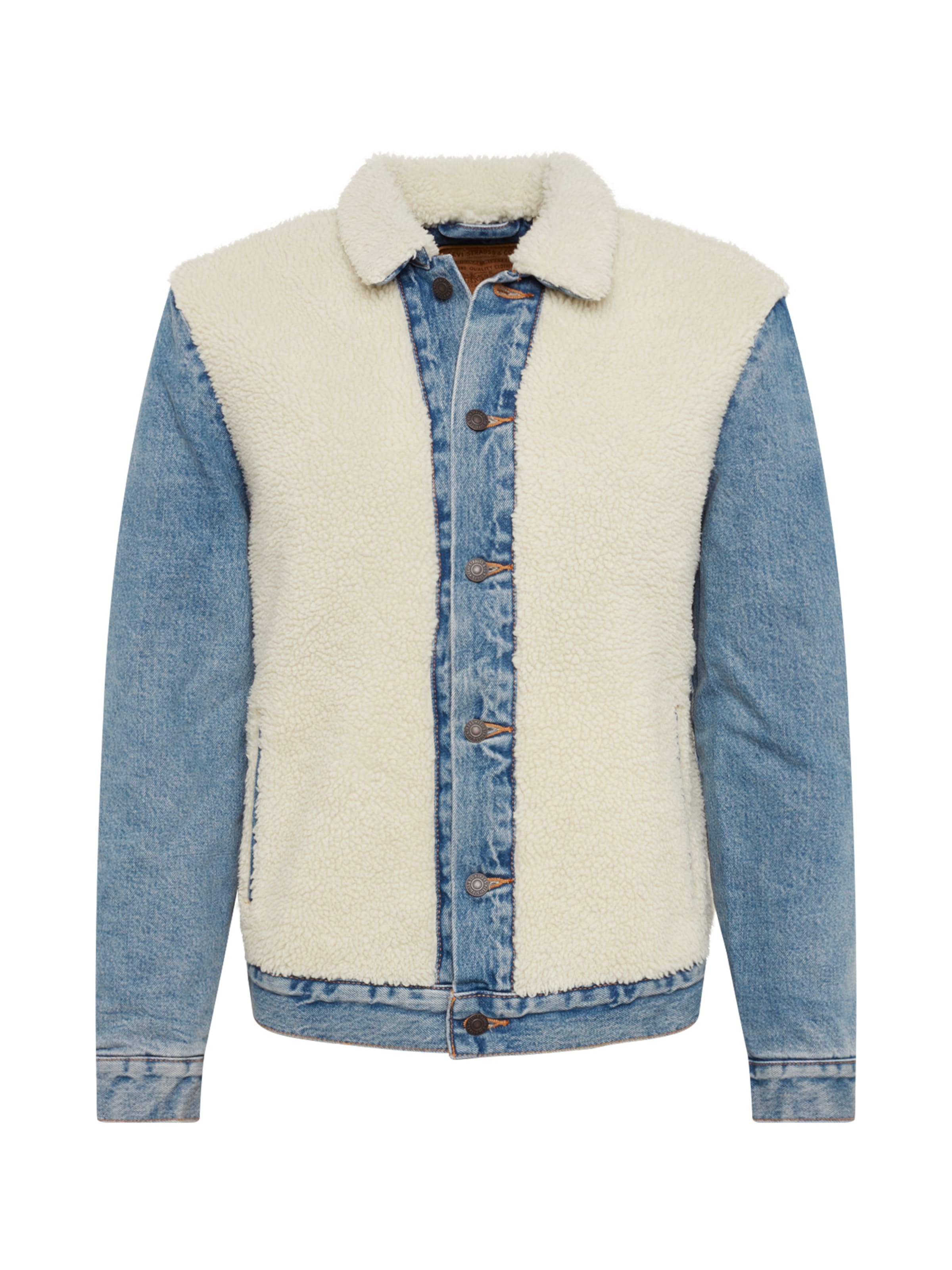 LEVI'S - Tussenjas 'SHERPAPANELTRUCKER' in de kleur Beige