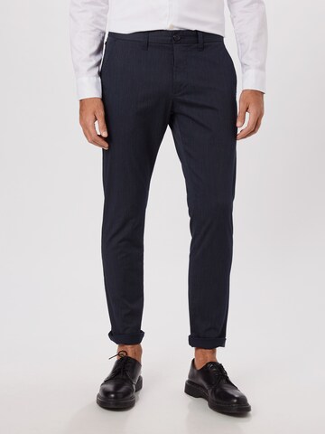 Matinique Slimfit Chino kalhoty 'Pristu CM Stripe Chino' – modrá: přední strana