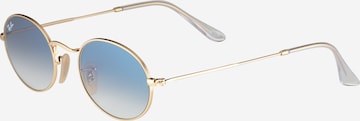 Ray-Ban Zonnebril 'OVAL' in Blauw: voorkant